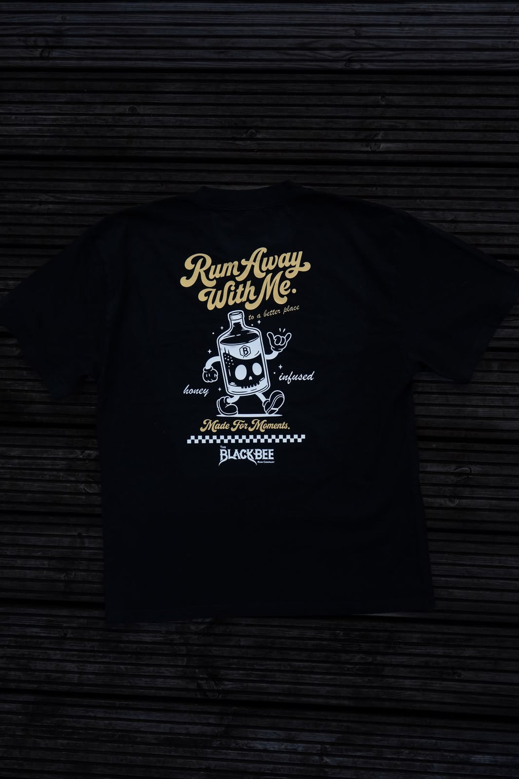 Rum Away With Me – Oversized T-Shirt in Black