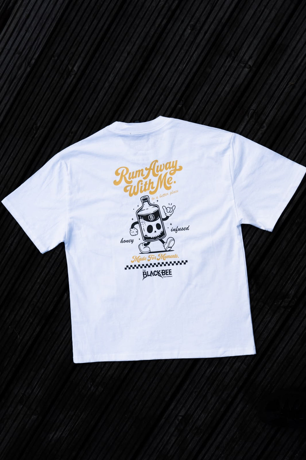 Rum Away With Me – Oversized T-Shirt in White