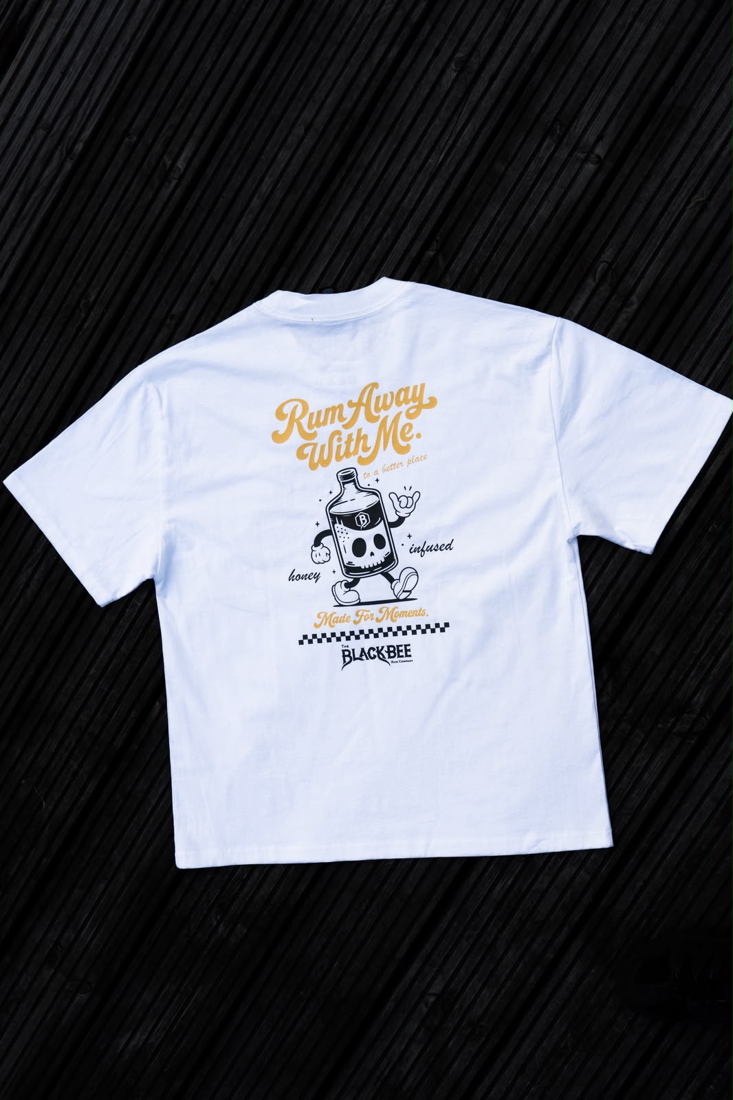Rum Away With Me – Oversized T-Shirt in White