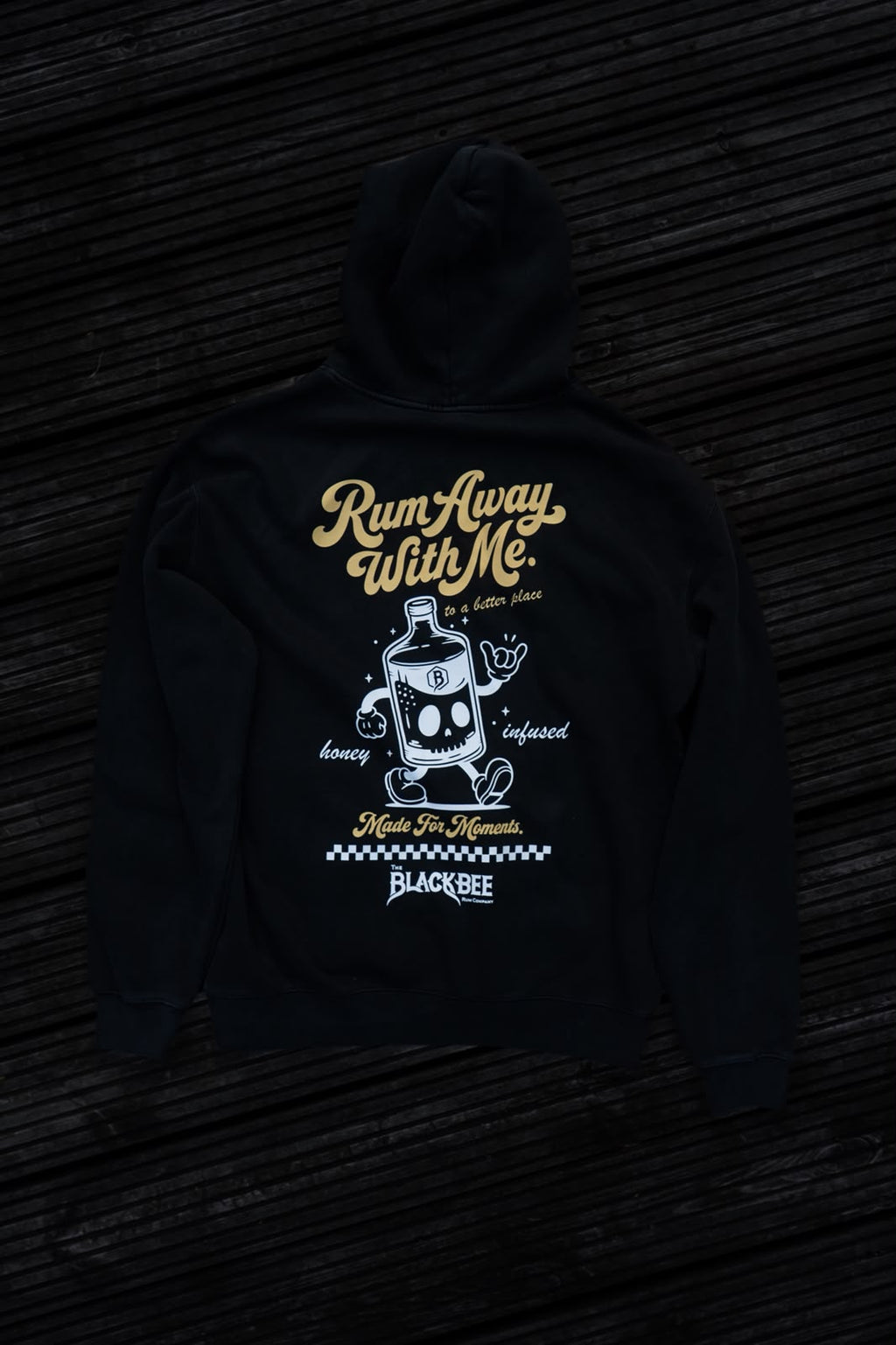 Rum Away With Me – Oversized Hoodie in Black
