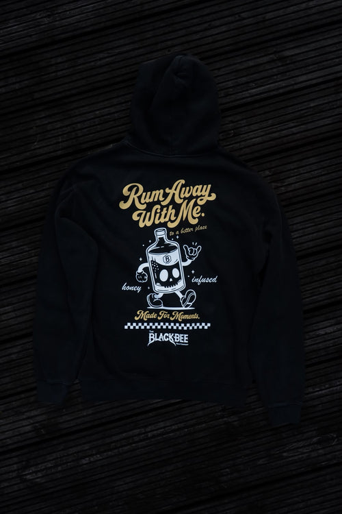 Rum Away With Me – Oversized Hoodie in Black