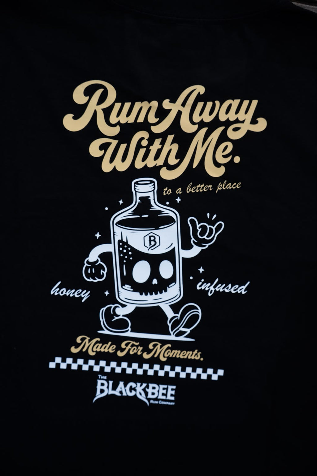Rum Away With Me – Oversized Hoodie in Black